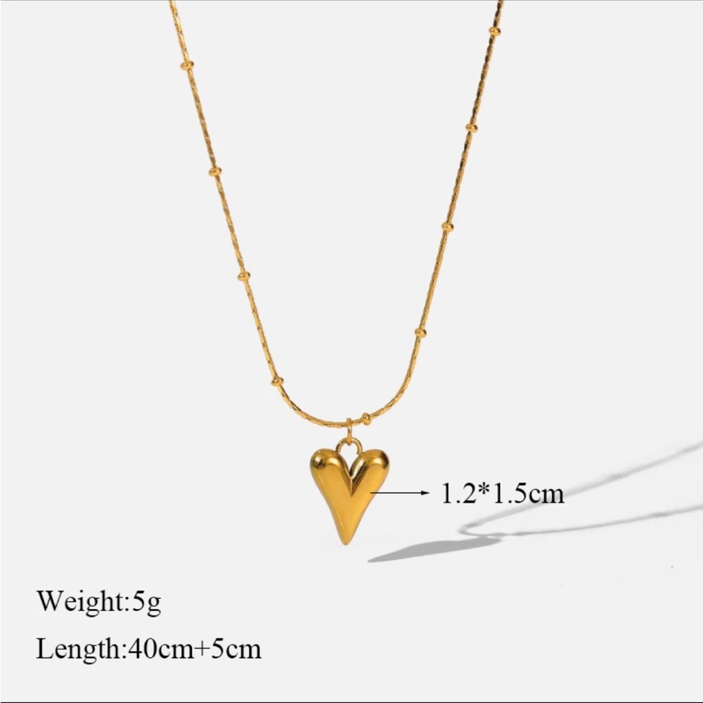 18karats Gold filled heart Necklace
